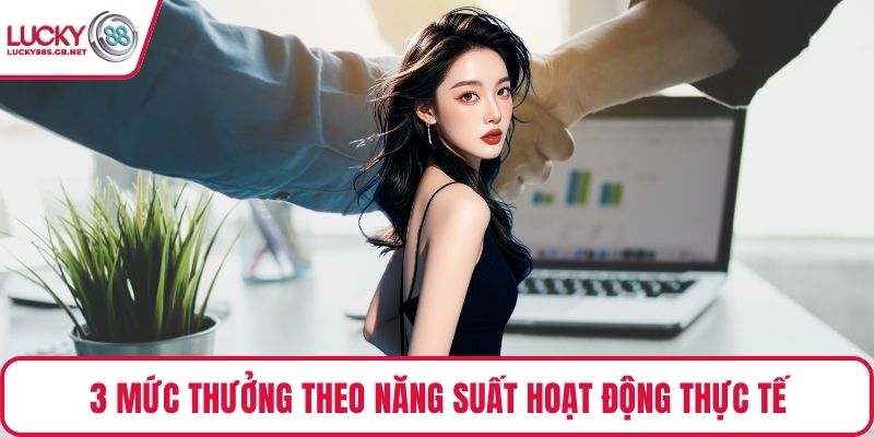 3 mức thưởng theo năng suất hoạt động thực tế