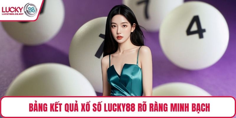 Bảng kết quả xổ số Lucky88 rõ ràng minh bạch
