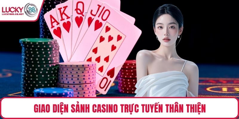 Giao diện sảnh casino trực tuyến thân thiện
